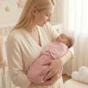 GLLQUEN BABY Girl Swaddles 0-3 Months - 3 Pack Baby Swaddles Sack for Newborn, Infant Sleep Sack, Easy Swaddling Wrap, Soft Color Gradient, Nursery Swaddle Blankets Essentials