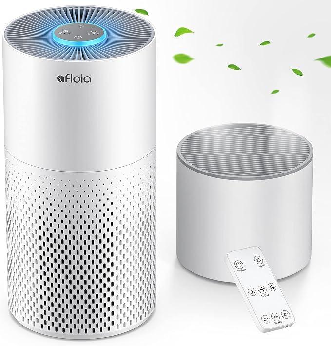 Afloia 2-in-1 Air Purifier and Humidifier Combo for Home Bedroom
Quiet 22dB Operation with 7-Color Light for Large Rooms, Pet Dander, Dust, Pollen, Smoke and Household Odors, White