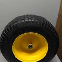 2Pcs 16×6.50-8 Tire and Wheel with 1 Inch Axle, Fits 3/4" Bearing & 1" Bushing, 3-5" Offset Hub, Flat Free 16x6.5-8 Lawn Mower Tire For Lawn & Garden Riding Tractors Front Assembly Replacement, 550lbs