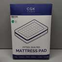 MATBEBY Twin Size Mattress Pad - Cooling Breathable Mattress Topper, Quilted Fitted Mattress Protector, Pillow Top Mattress Cover with 8-21" Deep Pocket, Soft, Machine Washable, White, 39x75 Inches