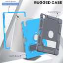 Azzsy Case for iPad Air 13 Inch (M4/M3/M2) 2026/2025/2024, [Built-in Pencil Holder] Heavy Duty Shockproof Rugged Protective Case for 13 inch iPad Air (2026/2025/2024 Version), Gray