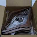 Wooden Hangers 12 Pack Hangers with Clips Wood Hangers Wooden Clothes Hanger Natural Smooth Finish Wooden Hanger Premium Wooden Hangers for Clothes Suit, Walnut