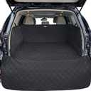 ALLANSING Dog Cargo Liner for Midsize/Large SUV & Minivan - Heavy-Duty 900D Oxford Waterproof Pet Cargo Protector with 3-Sided Zippered All-Round Protection & TPU Suction Cups, Ideal for Dog Travel