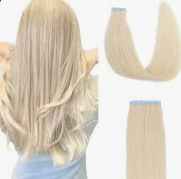 ANRY 14 Inch Platinum Blonde Tape Ins Human Hair Extensions 20 Pieces Straight Tape in Extensions Human Hair Remy Seamless 60