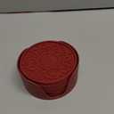 Colinda Silicone Coasters - Set of 6 with Holder, Non-Slip Cup Mats for Hot and Cold Drinks, Decorative Designs, Gift Ready Packaging,Merlot Red