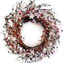 22 Inch Patriotic Wreaths for Front Door, 4th of July Wreath Summer Wreath for Memorial Day Independence Day Farmhouse Porch Window Door Decor