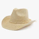 Straw Sun Beach Cowboy Hat for Women Short Brim Western Cowgirl Hat