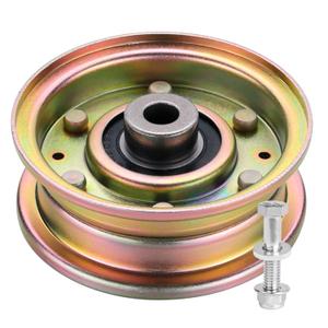 Replacement 756-04224 Idler Pulley- 756-0981 756-0981A 756-0981B Flat Idler Pulley Compatible with Cub Cad et LT1042 LTX1040 LT2000, Troy-Bilt, MTD Lawn Mower, Snow Blower, 1 Pack