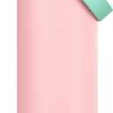 GoKEDA 18oz Kids Water Bottle, Insulated Water Bottles with Stickers, 18/8 Stainless Steel Vacuum Leak Proof Straw Cup for School, Gifts for Girls(Pink)