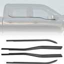 Outer Door Window Molding Trims fit for Ford F150 Supercrew 2021-2025,Door Window Bottom Sill Weatherstrip Covers,Seal Belt Weather Stripping Decor,3MM Adhesiver,4PCS Matte Carbon Fiber Look