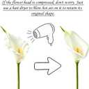 24 Pcs White Artificial Flowers Fake White Calla Lily Silk Flower Real Touch for Wedding Office Home Kitchen Decor