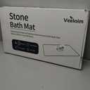 Veeloim Stone Bath Mat Diatomaceous Earth Shower Mat Non-Slip Super Absorbent Diatomite Stone Bath Mats for Bathroom Floor Quick Drying Natural Easy to Clean