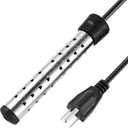 Immersion heaters,Water Heater,Stainless Steel, Portable Bucket Heater, Heats 5 Gallons of Water in Minutes 1500W (Black)