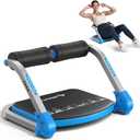 MERACH Ab Machine for Home Gym, Adjustable Ab Trainer with 3 Resistance Levels, Sit Up Exercise Equipment for Core Workout, Automatic Rebound Ab Crunch Machine, Ab Workout Equipment for Stomach(Blue)