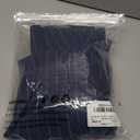 Simplee Womens Striped Midi Summer Dress Linen Smocked Flutter Short Sleeve Dress Flowy Casual Dress with Pockets (Small, Navy Blue)