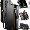 Defencase for Samsung Galaxy Z Fold 6 Wallet Case with Card Holder, Black
Durable Soft PU Leather, RFID Blcking Zipper Pocket, with S-Pen Holder & Strap, Flip Phone Cases with Stand for Women Men