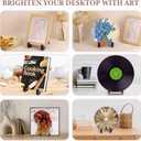Wood Plate Stand for Display, Picture Frame Easels Stand Holder for Table Top, Display Holder for Photo Plate Artwork (Small)
