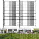 10 Panels No Dig Decorative Outdoor Garden Fence for Yard, 48 in(H) X 23.6 ft(L) Animal Barrier Fencing Rustproof Metal Wire Panel Border for Dog, Rabbits, and Patio Temporary Ground Stakes