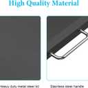 Outspark Hinged Lid for Blackstone 28 Inch Griddle Grill,Griddle Hard Cover Hood Accessories for Blackstone 1517 1853 1605 1856 28'' griddle,with Grill Cover and Temperature Gauge,Black