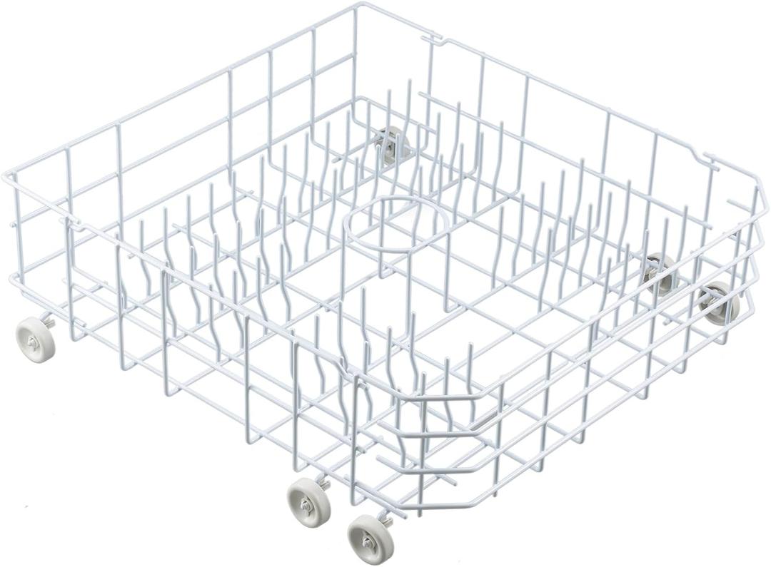 Atgestore Upgraded WD28X31819 WD28X10284 Dishwasher Rack Replacement Parts for GE Dishwasher Parts 22.2" x 20.7" Lower Rack ADW1100N10WW GE Dishwasher Bottom Dishrack Assembly Lower Dish Rack Wheels