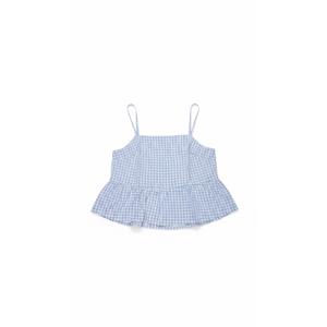 Women Gingham Babydoll Stretwear, Blue, L