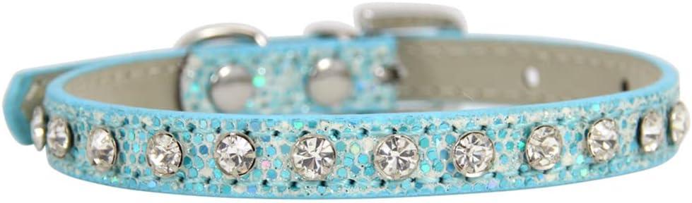 Cat Collar Rhinestone Bling Cute Cat Collars Accessories for Pet Collars Adjustable Ideal for Girl Cats Male Cats, (Blue)