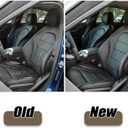Driver Side Bottom Microfiber Black Leather Seat Cover Perforated Compatible with Mercedes Benz C C250 C300 C350 C350e C400 GLC300e 4-Door 2015 2016 2017 2018 2019 2020 2021
