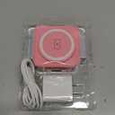 Travel Charger for Samsung Multi Devices, Foldable 3 in 1 Wireless Charging Station Fast Charging Stand/Pad Compatible for Samsung Galaxy S25/S24/S23/S22/S21/Note20 Galaxy Watch8/7/6/5/4/Galaxy Buds4 (Light pink)