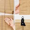 Bamboo Blinds for Interior Windows 36 Wide - Light Filtering Bamboo Roller Shades Natural Roman Shade, 72L Roll Up Blind for Windows, Easy to Install for Door, Patio, Bedroom