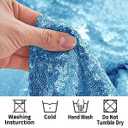 2 Packs 12 x 72 inches Blue Sequin Table Runner, Glitter Runner for Birthday Party Supplies Decorations Wedding Bachelorette Holiday Celebration Bridal Shower Baby Shower