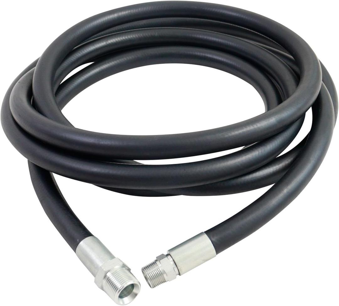 1 Inch x 13 Foot Neoprene Diesel Fuel Transfer Hose NPT Male Ends, Replacement for Electric Fuel Pumps, Gasoline Dispenser & Farm Oil Transfer