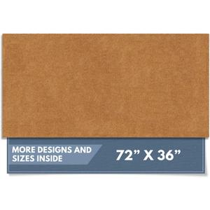 Barnyard Designs Natural Coco Coir Heavy Duty Backing Doormat - Large Cute Non-Slip Front Door Welcome Mat for Outside Entrance or Porch Entry, Brown (36x72, Plain Brown), Size: 3' x 6' (Rectangular)