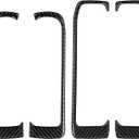 Carbon Fiber Inner Door Handle Frame Cover Trim Compatible with Ford Explorer 2020 2021 2022 2023 2024 Interior Accessories Black (4Pcs)