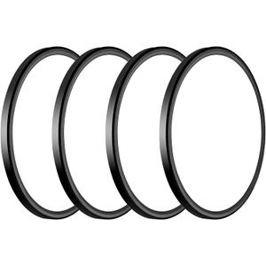 3200lm LED Flush Mount Ceiling Light, Super Slim 12 inch LED Ceiling Light, 5000K LED Ceiling Light for Bedroom, Living Room, Dining Room, Garage, Office, Warehouse (Black, Four Pack)