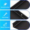 2-Pack 4" Extra-Wide Door Rain Drip Guard, 40" L Heavy Duty Aluminum Thickened Window Door Rain Deflector, Door Drip Cap, 0.8" Height Overhead Drip Edge (Black)