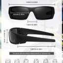 Polarized Sunglasses Men Womens Trendy Retro Sports Rectangular Wrap Around Vintage Shot Shield