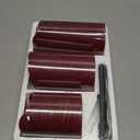 iZAN 3 Pack Real Wax Flameless Pillar Candles, 3”D X 4" 5" 6" H (Burgundy)