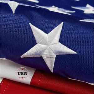 American Flag 4x6ft Long Lasting for Outside, Heavy Duty Nylon, Embroidered Stars, Brass Grommets, Perfect for Outdoor US Flags Show Your Patriotism