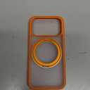 TORRAS Upgrade 360 Magnetic Stand for iPhone 17 PRO Case with Camera Control Button, Fit for MagSafe, Mil-Grade Protection, Slim Soft Edge Translucent Back for iPhone 17Pro 6.3 inch, Orange