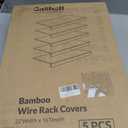 Wire Shelf Covers, Bamboo Wire Rack Covers for Pantry, Closet, 22"W x 16"D