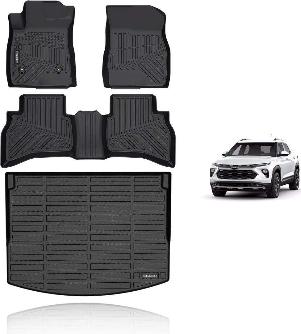 KELCSEECS 2026 2025 Chevy Trailblazer(AWD) Floor Mats,2024 2023 2022 2021 Chevy Trailblazer(AWD) Floor Mats & Cargo Liner(Only Cargo in Upper Deck Position) Accessories