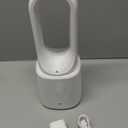 XDS Desk Bladeless Fan, 12.8 Inch Small Personal Cooling Fan with 6 Speed Adjustment, Button Control, Easy to Clean, Quiet Table Fan, Ideal for Office, Living Room, Bedroom (White)