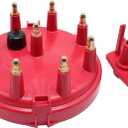 Distributor Cap and Rotor Kit Fits for 1985-1995 Ford F350 F250 F150 V8 TFI Engine 5.0L 5.8L DC12V Red