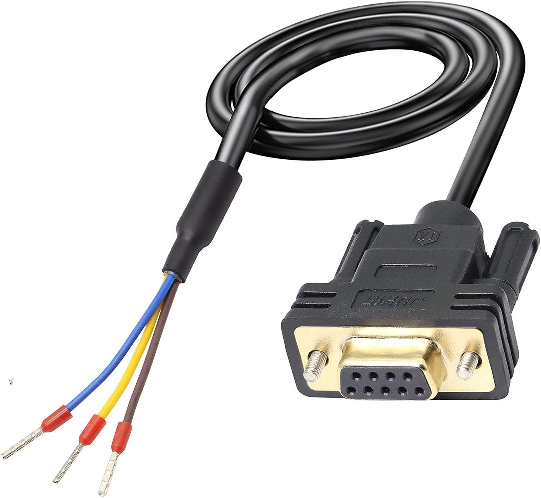 XMSJSIY DB9 Connector RS232 Serial Port Cable DB9 Adapters Solderless 9-Pin COM Port Breakout Replacement Cable Order:235 (Female) -1.5m/4.92Feet