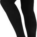 Lin Performance 20-30 mmHg Medical Compression Stockings for Women and Men Thigh High, Dot-Top, Open Toe Socks for Travel Comfort (Black, S)
