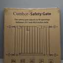 Cumbor 29.7-40.6" Baby Gate for Stairs, Mom's Choice Awards Winner-Dog Gate for Doorways, Pressure Mounted Auto-Close Pet Gates for Dogs Indoor, Safety Child Gate with Easy Walk Thru Door, Brown