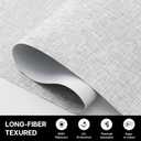 4-Panel Replacement Fabric for Sliding Panel Track Blinds 23" W x 96" L Fabric Only Pre-Attached Hook & Loop Fasteners Trimmable, No Bottom Rail Included, Room Darkening - Grey-White