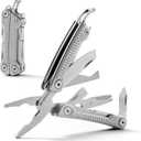 VIRENKNIFE Multitool,11-in-1 Mini EDC MultitoolGifts for Men,Stainless Steel Multi Tool Pliers with Pocket KnifeScrewdriversBottle OpenerPerfect for Outdoor,Camping, Survival, Repair