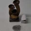 11" H Golden Tiered Bowl Fountain with Color Changing LED Lights with Adapter Brown