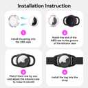 2 x Waterproof Airtag Holder for Dog Collar, Soft Full-Body Protective Airtag Holder for Dog & Cat Collars, Ultra-Durable, Easy Installation, Lightweight Clear Airtag Case (Rose, Small)